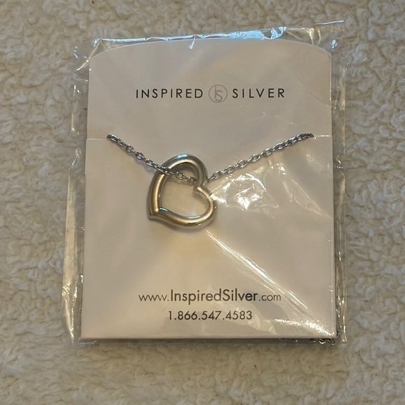 Inspired Silver Jewelry - Silver Heart Pendant Necklace
